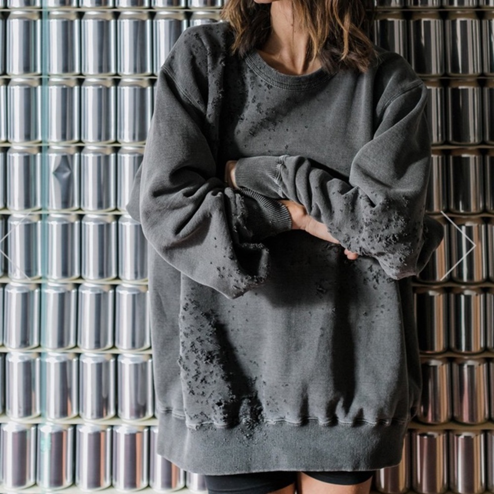 Mary Rich Oversized Distressed Sweater